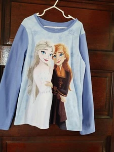 Disney Frozen Girl's Size 10-12 Long Sleeve Top Fleece Good - Picture 1 of 7
