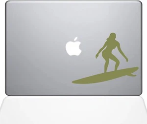 The Decal Guru Catching Some Waves Decal Vinyl Sticker, 15" MacBook Pro- Gold - Picture 1 of 1