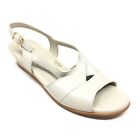 Women's SAS Strappy Wedge Sandals Shoes Size 9.5 M Gray Leather Comfort AE1