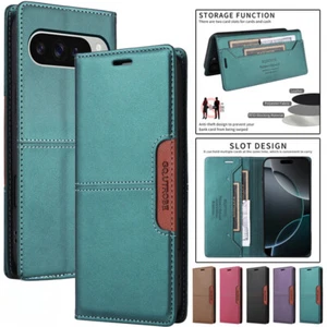 For Google Pixel 9 Pro XL 9A 8 7 8A Case Magnetic Wallet Leather Flip RFID Cover - Picture 1 of 75