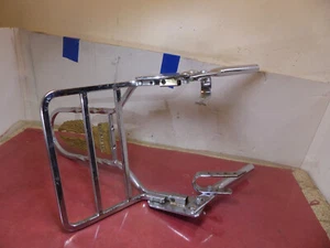 Motorrad Sissy Bar Rückenlehne mit Flügelemblem Live to Ride Chrom - Bild 1 von 18