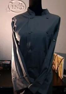Unisex Chefs Jacket Size Large By Chef Works - Gray - Picture 1 of 10