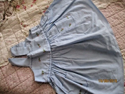 robe vintage coton avec broderie poupon ancien snf petit colin convert maréchal - Photo 1/3