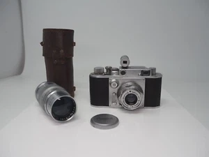 Minolta 35 Model II 35mm Rangefinder Camera Bundle w/ 2 Lenses Telefinder #6957 - Picture 1 of 16