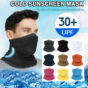 UV Protection Neck Gaiter Cooling Face Mask Scarf Breathable Bandana Balaclava - Picture 1 of 80