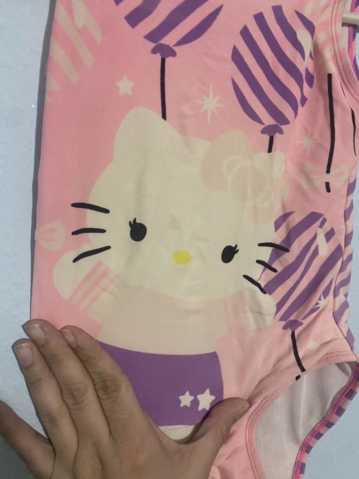 Hello Kitty 4T one-piece Swimsuit. out of print. Balloons, Sanrio - Image 1 of 4