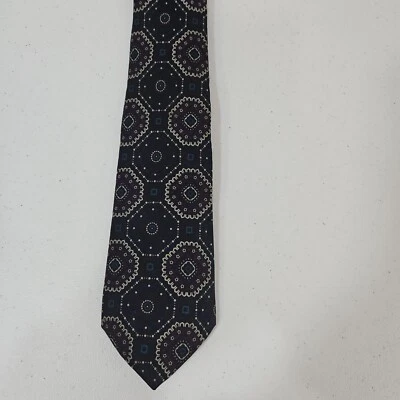 Cambridge Classics Men Neck Tie Classic Multicolor Blue 60" Made USA 100% Silk - Image 1 of 4