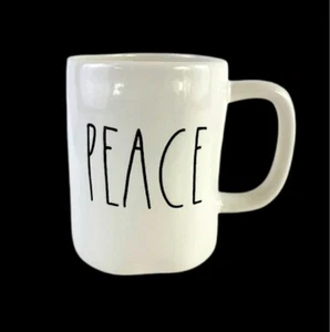 Rae Dunn by Magenta PEACE Ceramic Coffee Tea Mug Cup 16 oz Large White - Bild 1 von 10
