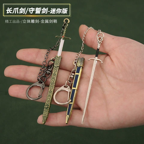 1/12 mini Longclaw sword Thrones weapon Jon Snow knight katana Metal KEYCHAIN Cover