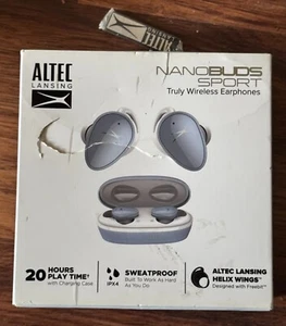 Altec Lansing Nanobuds Sport, Truly Wireless Earbuds, ICE Blue - Picture 1 of 2