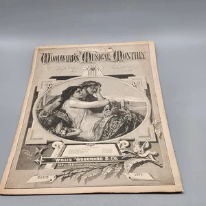 Vintage 1894 Woodward's Musical Monthly Sheet Music March Willis Woodward & Co N - Picture 1 of 11