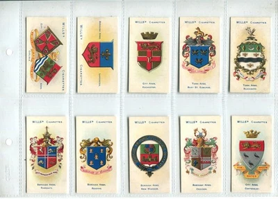 Borough Arms Second Series 1904 Wills Cigarette Cards - Full Set of 50 Cards - Image 1 of 4