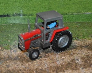 GRAN Bretaña 1/32, tractor massey ferguson mf 595, jugado con, todo original - Imagen 1 de 3