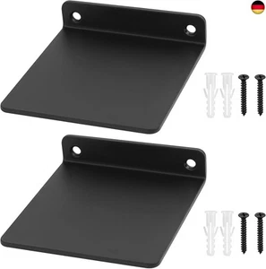 2 STK Kleine Wandregal schwarz, Mini Regal Wand, schwarz Schweberegale für - Bild 1 von 7