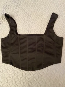 Gianni Bini Bra Styled Satin Cropped Top XL - Picture 1 of 2