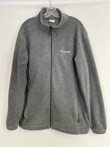 Columbia Jacket Men's LT Tall Gray Fleece Full Zip Pockets Casual Outdoor - Picture 1 of 12
