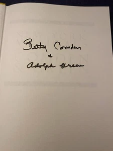 SIGNED Betty Comden Adolph Green The New York City Musicals of Comden & Greene - Picture 1 of 13