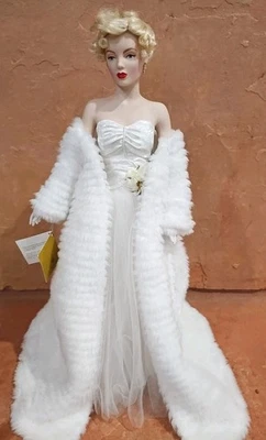 Muñeca Marilyn Monroe Franklin Heirloom muñeca de porcelana All About Eve 19" Foto 1 de 4