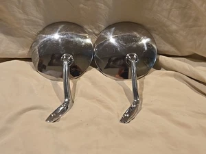 Vintage Mazda JDM Mirrors Pair 1950s–60s “hm” Logo Chrome Round Classic Japan - Bild 1 von 10