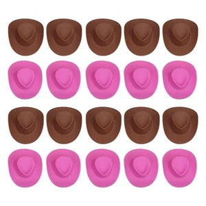 20 Pcs Mini Cowboy Hat Toys Western Accessories for Dollhouse Hats - Imagen 1 de 11