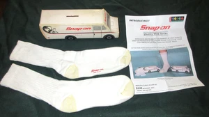 Vintage Snap On Racing Baumwolle Crew Socken in Karton Werkzeug LKW Bank Box Neu aus altem Lagerbestand - Bild 1 von 12