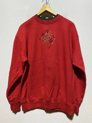 Moletom Feminino Vintage M&C Sportswear Vermelho/Verde Cardinal GrannyCore Grande - Imagem 1 de 4