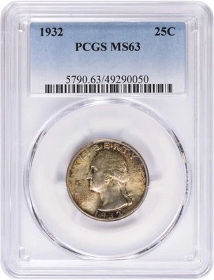 1932 Washington Silver Quarter MS63 PCGS - Image 1 of 2