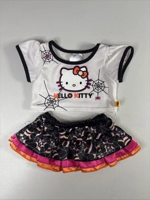 Build A Bear Workshop Halloween Outfit Hello Kitty Black Orange - Image 1 of 2