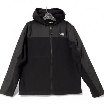 Гибридная флисовая куртка с капюшоном The North Face молодежная детская XL/18-20 черная на молнии - Изображение 1 из 4