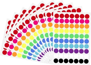 700 PCS Dot Stickers 3/4 Inch Color Coding Labels Round Colored Dot Stickers, 10 - Picture 1 of 7