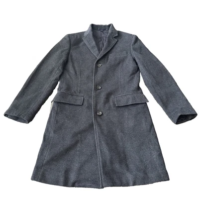 J. Abrigo Completo Largo de Invierno Crew Ludlow Lana Cachemira Gris Tres Botones para Hombre 36R Foto 1 de 4