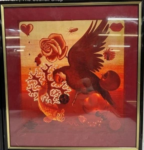Vintage Victor Vasarely "Etude En Rouge de la série Graphismes 1” Framed Print - Picture 1 of 2