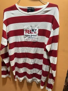 Vintage Polo Sport Rl 67 Streifen Stretch Shirt Gr. L selten schön - Bild 1 von 4