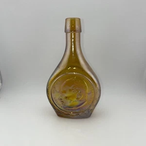 Martin Luther King Jr VTG Wheaton Carnival Iridescent Amber Glass Decanter Flask - Picture 1 of 9