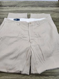 Polo Ralph Lauren Prospect Chino Pants Men's 40x30 Beige Flat Front Cotton - Picture 1 of 8