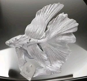 New Stunning Beta fish Large sculpture figure coastal decor display 12 In X 12  - Picture 1 of 8