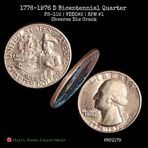 1776-1976 D U.S. Bicentennial Quarter FS-102 / VDDO #2 | RPM #1 Variety Errors - Picture 1 of 10