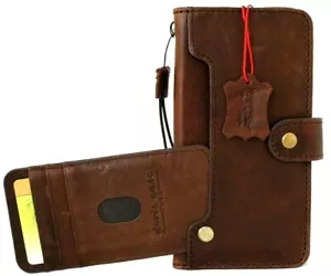 Genuine Real Leather Case For Apple iPhone 12 Pro Max Wallet Luxury Cover Book - Picture 1 of 10