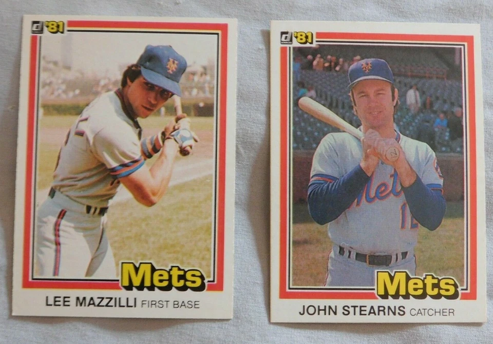 1981 Donruss New York Mets Baseball Card Pick one - Image 1 of 1