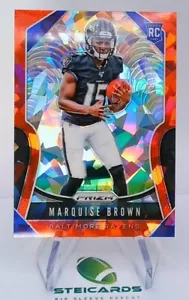 2019 PRIZM ROT GEBROCHENES ICE Marquise braun RC #341 Ravens-Chiefs - Bild 1 von 2