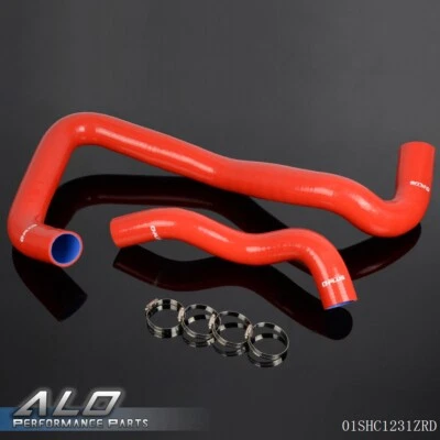 Kit de manguera de radiador de silicona roja apto para 05-07 F250/F350/F450/F550 6,0 L diésel Foto 1 de 4