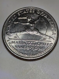 2023 P Maria Tallchief Quarter Error Stanzchip extra Feder - Bild 1 von 4