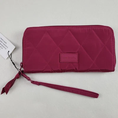 Vera Bradley Ultralight Accordian Wristlet Wallet Purse Red Card Holder RFID NEW - Image 1 of 4