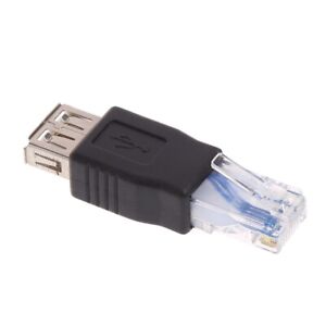 USB Type A Female To RJ45 Male Ethernet LAN Router Socket Plug Adapter