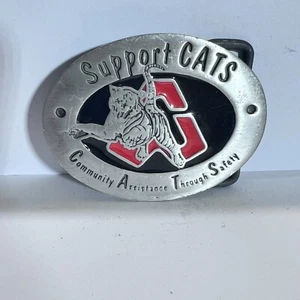 Vintage Belt Buckle Support CATS Community Assistance Through Safety - Picture 1 of 2