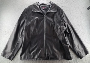 M. Julian Giacca Pelle Donna 2X Nera Manica Lunga Full Zip Motociclista - Foto 1 di 12