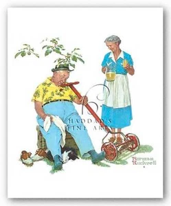 ART PRINT Cool Aid Norman Rockwell 9x9 Haddads - Picture 1 of 1