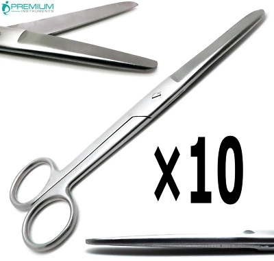 10× Universal Medical Scissor Blunt/Blunt 9.5" First Aid Premium Instruments - Image 1 of 4
