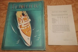 Vintage Yachts Fortune Magazine & Fortune's Extra Wheel Supplement July 1937 - Picture 1 of 12