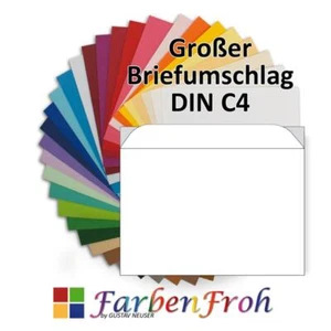 FarbenFroh Briefumschläge Farbig DIN C4 - 120 g/m² - Haftklebung - Bild 1 von 17